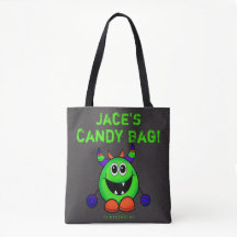 Custom Halloween Trick or treat Bag monster tas