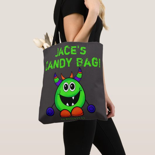 Custom Halloween Trick or treat Bag monster tas (Dichtbij)