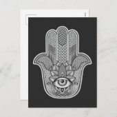 Custom Hamsa Feestdagenkaart (Voorkant / Achterkant)