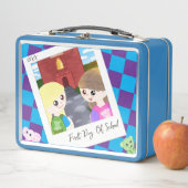 Custom Hand Drawn Back To School Designed Lunchbox (In situ)