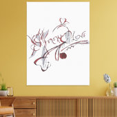 custom hand-drawn calligraphy art canvas afdruk (Insitu (Woonkamer))