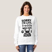 Custom Hand Drawn Funny French Bulldog Mama Trui (Voorkant volledig)