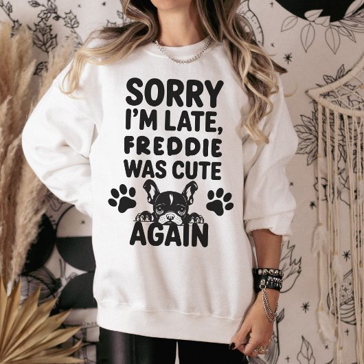 Custom Hand Drawn Funny French Bulldog Mama Trui