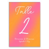 Custom Hand geschreven roze Sinaasappel Kaart (Voorkant)