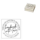Custom handgemaakt met liefde dank u kleine bedrij rubberstempel (Gestempeld)