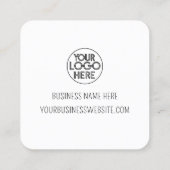 Custom handgemaakt met liefde dank u kleine bedrij vierkante visitekaartje (Achterkant)