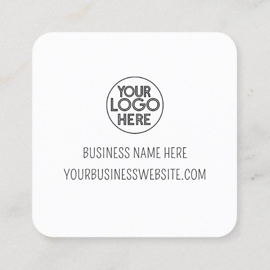 Custom handgemaakt met liefde dank u kleine bedrij vierkante visitekaartje (Achterkant)