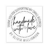Custom handgemaakt met liefde dank u kleine bedrij  zelfinktende stempel (Design)
