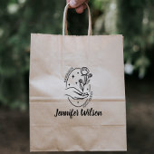 Custom Handgemaakt met liefde, Moderne Hand Wildfl Rubberstempel