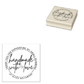 Custom handgemaakt met liefde naam dank u rubberstempel (Gestempeld)
