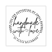 Custom handgemaakt met liefde naam dank u rubberstempel (Afrduk)