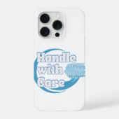 Custom “Handle With Care” Name  iPhone Hoesje (Achterkant)