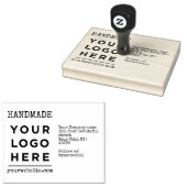 Custom Handmade Business Logo Retouradres Rubberstempel (Gestempeld)
