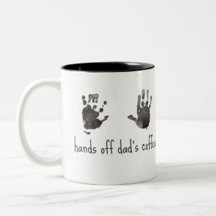 Custom Handprints Grappige Pap Tweekleurige Koffiemok