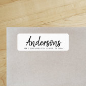 Custom | Handschrift | Familie | Retouradres Etiket