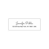 Custom Handwritten Script Name Return Address Zelfinktende Stempel (Design)