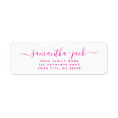 Custom Handwritten Stylish Elegant Return Address Etiket (Voorkant)