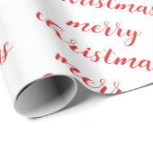 Custom Handwritten Text Merry Christmas Party Gift Cadeaupapier (Rol Hoek)