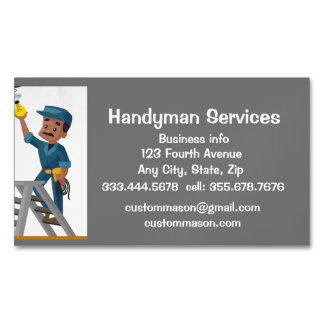 Custom Handyman Services Reparatie Magnetisch Visitekaartje