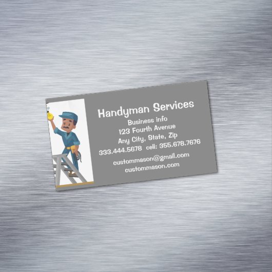 Custom Handyman Services Reparatie Magnetisch Visitekaartje (Voorbeeld)