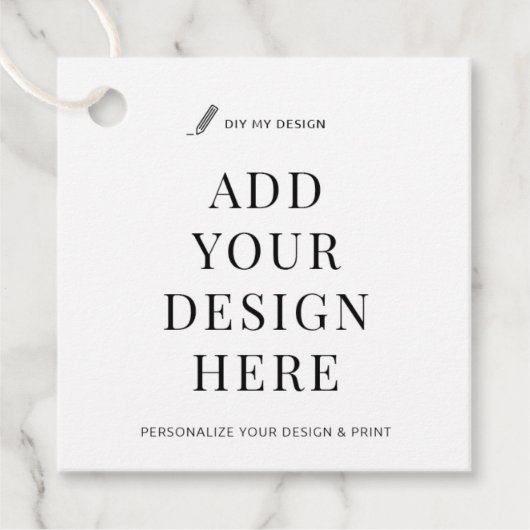 Custom Hang Label Printing 2x2" Favor Gift Labels (Voorkant)