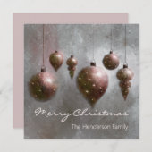 Custom Hanging Christmas Baubles Copper on Silver (Voorkant / Achterkant)
