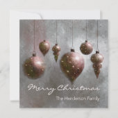 Custom Hanging Christmas Baubles Copper on Silver  (Voorkant)