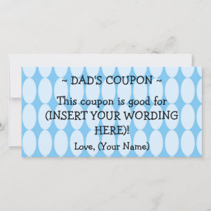 CUSTOM HANUKKAH GIFT COUPON VOOR DAD FEESTDAGENKAART