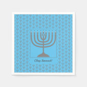 Custom Hanukkah | MENORAH-papier Servet (Voorkant)