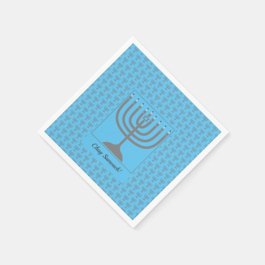 Custom Hanukkah | MENORAH-papier Servet (Hoek)