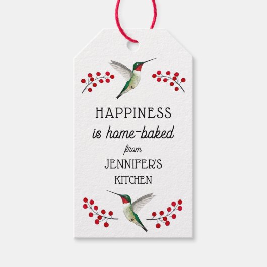 Custom Happiness is zelfgebakken Cadeaulabel (Voorkant)