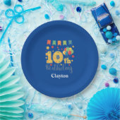 Custom Happy 10th verjaardagsfeestje Papieren Bordje (Feest)