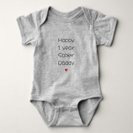 Custom Happy 1 jaar nuchtere papa ondersteuning, m Romper