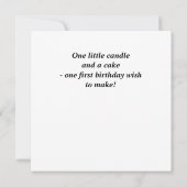 Custom Happy 1st Birthday Kaart, met naam, puppy Kaart (Achterkant)