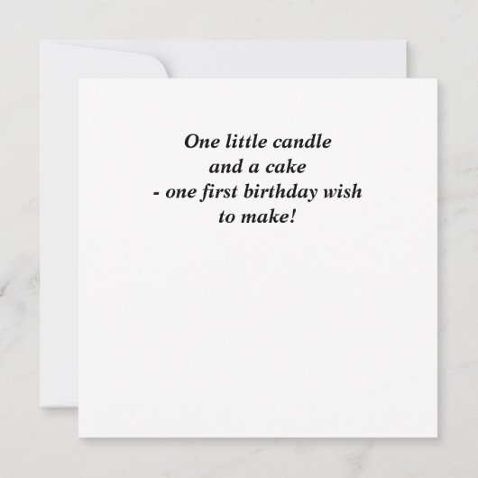 Custom Happy 1st Birthday Kaart, met naam, puppy Kaart (Achterkant)