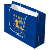 Custom Happy 1st Verjaardag Grote Gift Bag Groot Cadeauzakje (Voorkant Gekanteld)