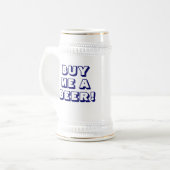 Custom Happy 21st Birthday Beer Stein - Gepersonal Bierpul (Voorkant links)