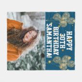 Custom Happy 30th Verjaardag Fleece Deken (Voorkant (Horizontaal))