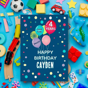 Custom Happy 4th Birthday een kind kaart