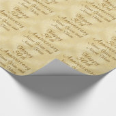 Custom Happy 50th Jubileum Wrapping Paper Cadeaupapier (Hoek)