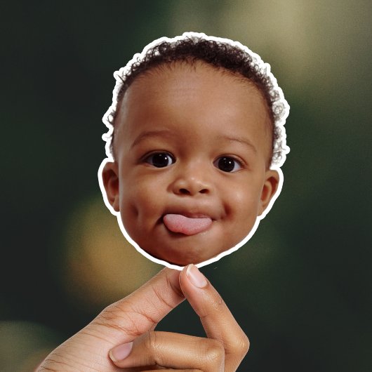 Custom Happy Baby Face Meme Photo Personalized Sticker