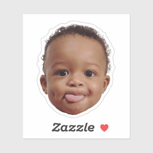 Custom Happy Baby Face Meme Photo Personalized Sticker (Vel)