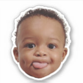 Custom Happy Baby Face Meme Photo Personalized Sticker (Voorkant)