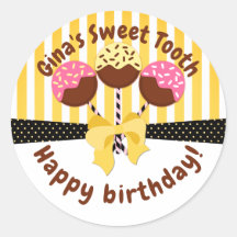Custom Happy Birthday Bakkerij Box Seals SM