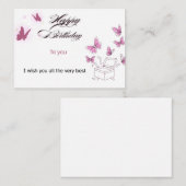 Custom Happy Birthday Card | Personalized Name & M Notitiekaartje (Voorkant / Achterkant)