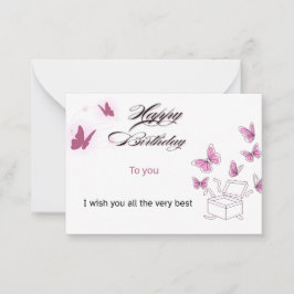 Custom Happy Birthday Card | Personalized Name & M Notitiekaartje