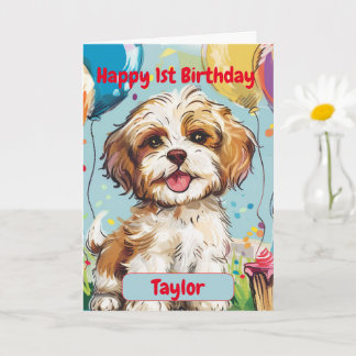 Custom Happy Birthday Congratulations, Havanese, Kaart