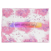 Custom Happy Birthday Gepersonaliseerde Vrouwelijk Groot Cadeauzakje (Voorkant)
