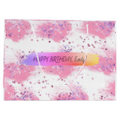 Custom Happy Birthday Gepersonaliseerde Vrouwelijk Groot Cadeauzakje (Achterkant)