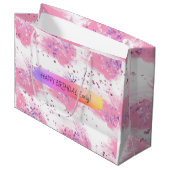 Custom Happy Birthday Gepersonaliseerde Vrouwelijk Groot Cadeauzakje (Voorkant Gekanteld)